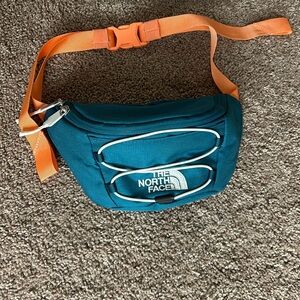 North Face Fanny Pack, Teal/ Pink